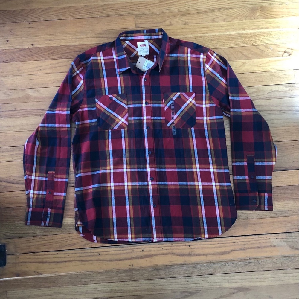 Men’s Levi’s Red Plaid Flannel Shirt
